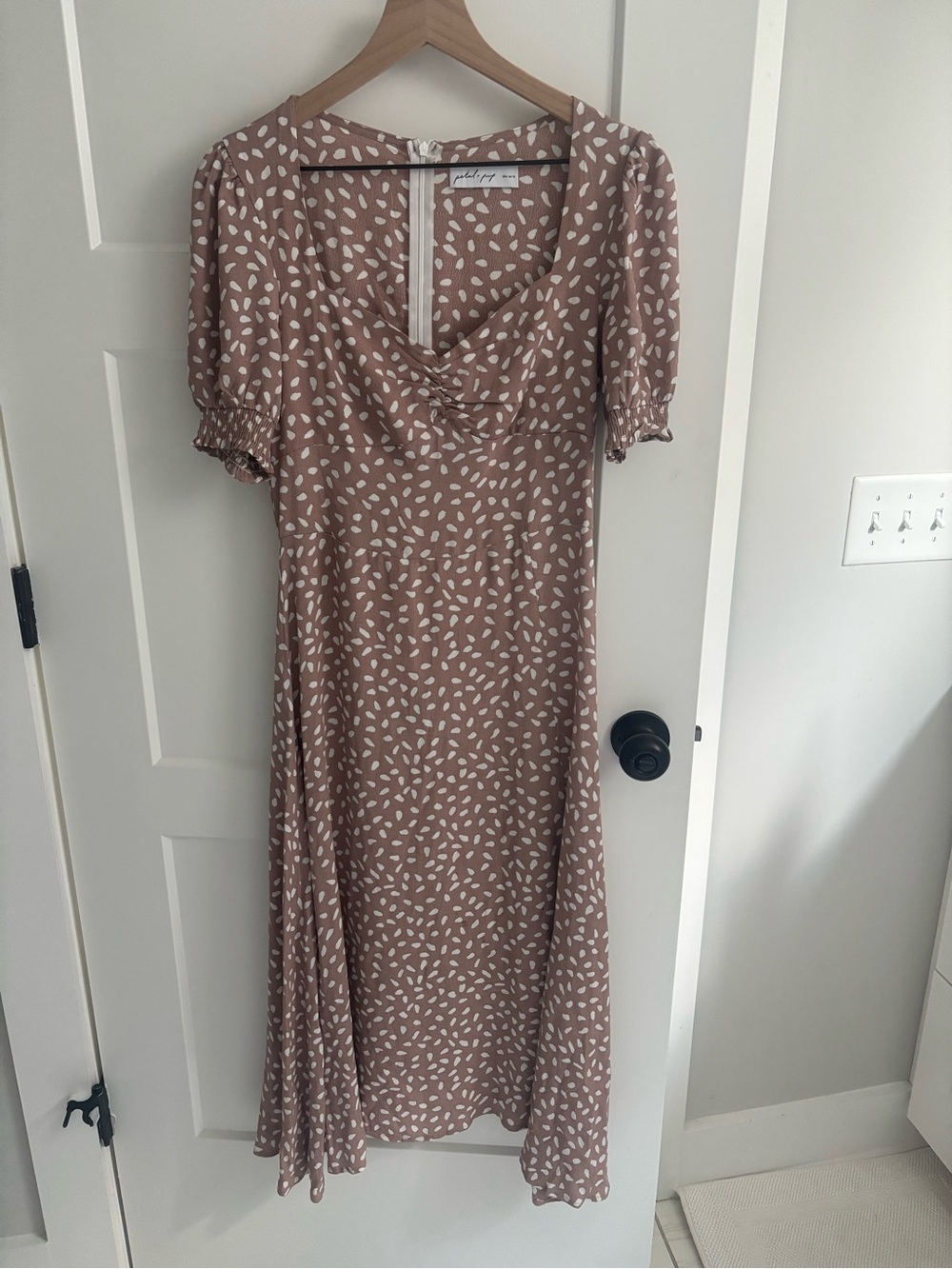 Petal & Pup Mauve Polka-Dot Midi Dress